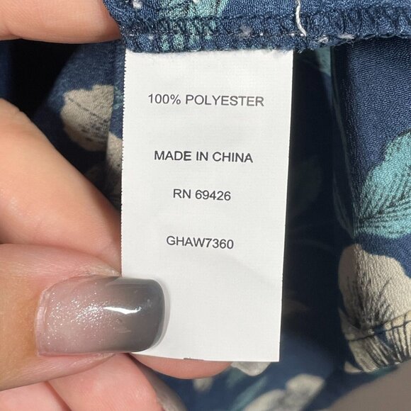 NEW Bass Dress Womens Small blue floral wrap classic preppy outdoor - Picture 7 of 11